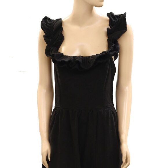 Free People Free Est Ruffle It Up Midi Dress Billowy Cotton Smocked M New 278366 - Picture 5 of 6